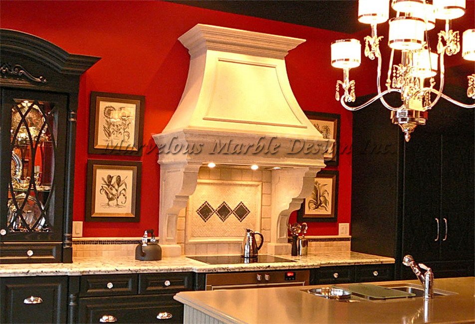 cast stone range hood