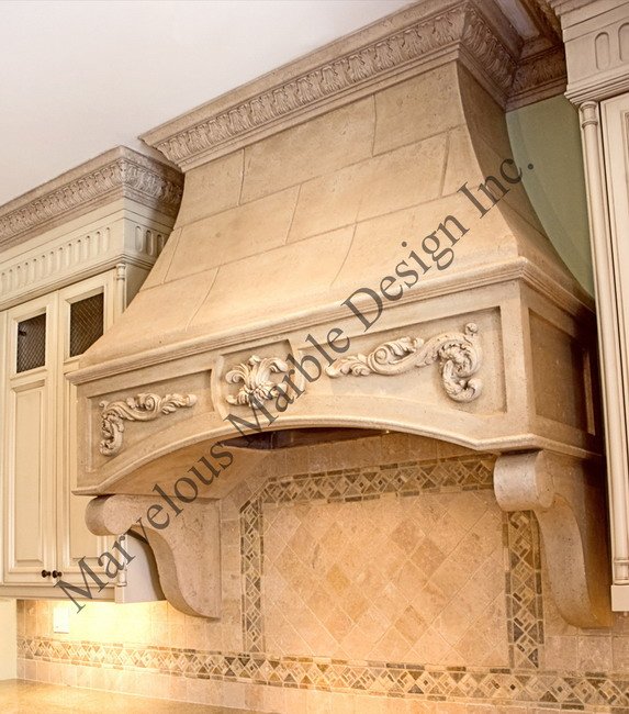 limestone range hood 